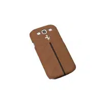 Zadní kožený kryt Ferrari pro Samsung Galaxy SIII, brown