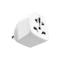 Adaptér FIXED UK  Adapter pro zapojení UK, US, AUS nabíječek do UK zásuvek, bílá