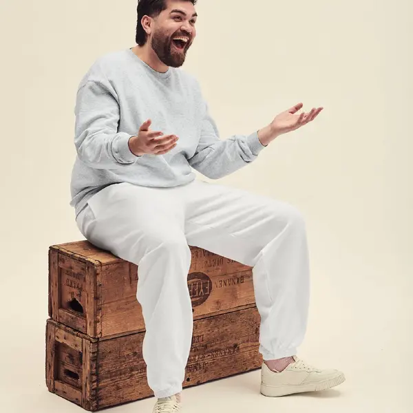 Light grey men's sweatshirt Set-in Sweat Fruit of the Loom