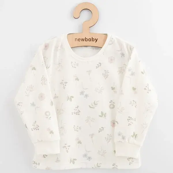 Dětské bavlněné tričko s dlouhým rukávem New Baby Kindergarten květinky 98 (2-3r)