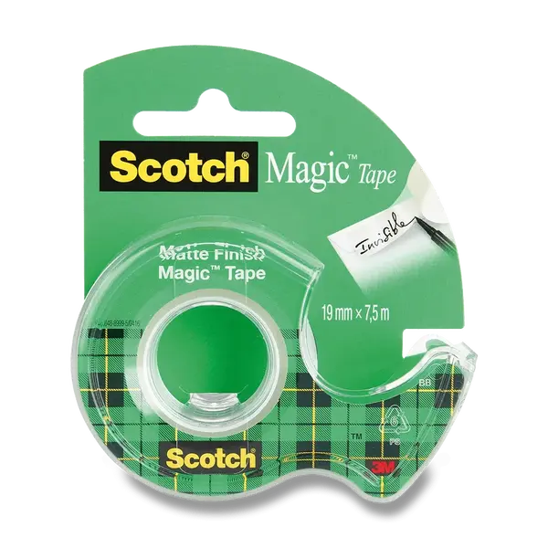 Samolepicí páska 3M Scotch Magic Invisible - 19 mm x 7,5 m, s odvíječem
