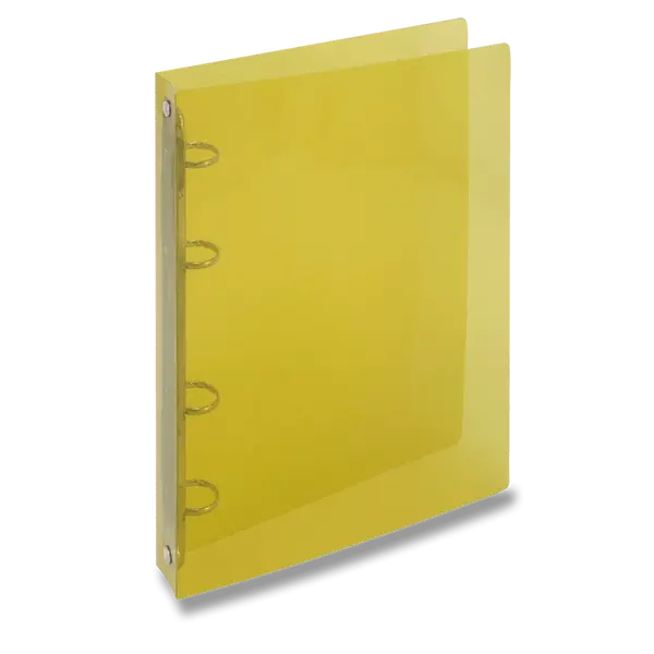 4kroužkový pořadač Transparent, A4, 20 mm - žlutý