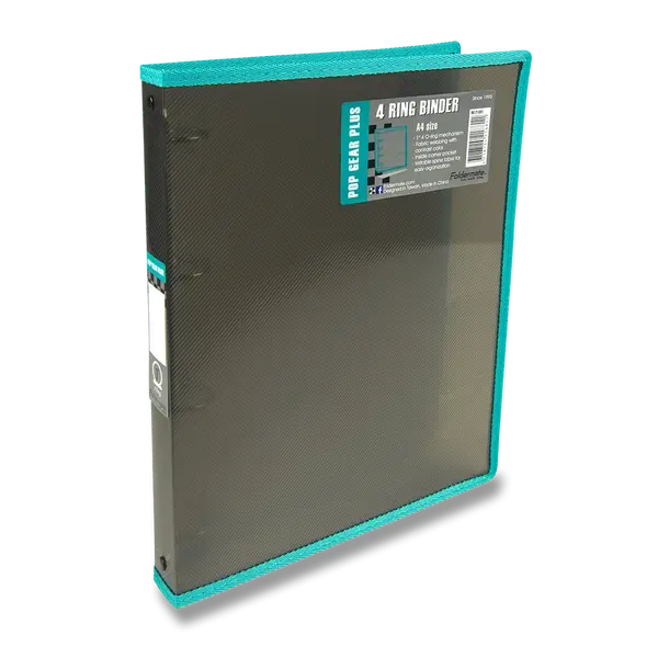 4kroužkový pořadač FolderMate Pop Gear Plus, A4 - kouřový