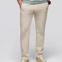 Ombre Men's sweatpants with unlined leg - light beige