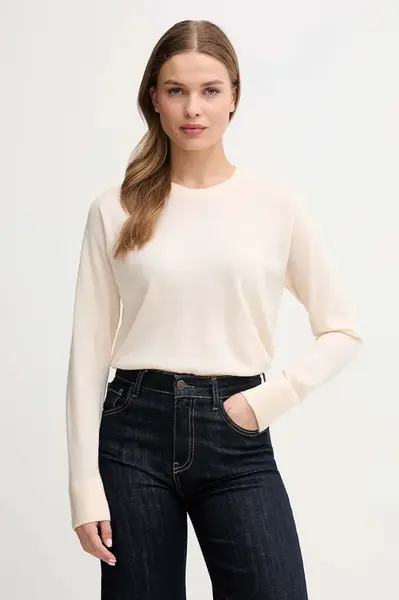 Vlněný svetr United Colors of Benetton dámský, šedá barva, 11AHD10CV