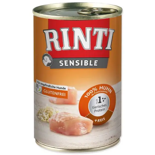 Konzerva Rinti sensible Adult kuře a rýže 400g