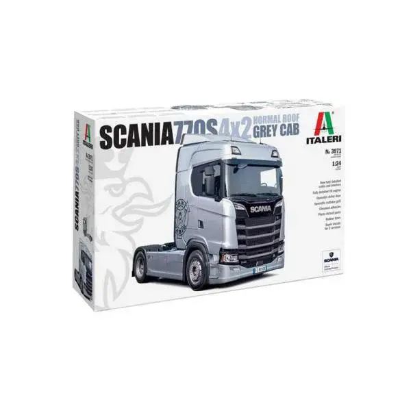Model Kit truck 3971 - Scania S770 4x2 Normální Střecha "Šedá Kabina" (1:24)