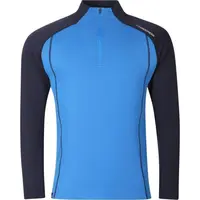 PROGRESS BREAKOUT Pánský merino rolák s krátkým zipem, modrá, velikost