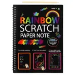 Škrábací/Vyškrabovací notes duhový 10 listů