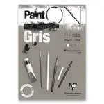 Blok Clairefontaine Paint'ON Grey - A4, 30 listů, 250 g
