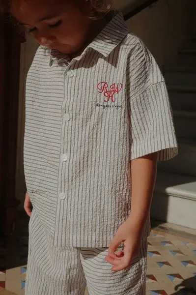 Dětská bavlněná košile Konges Sløjd RHW X KS DUO SHIRT GOTS