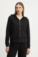 Mikina Armani Exchange dámská, černá barva, s kapucí, hladká, XW000088 AF10172