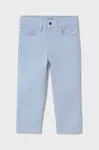 Dětské kalhoty Mayoral slim fit basic modrá barva, hladké, 506