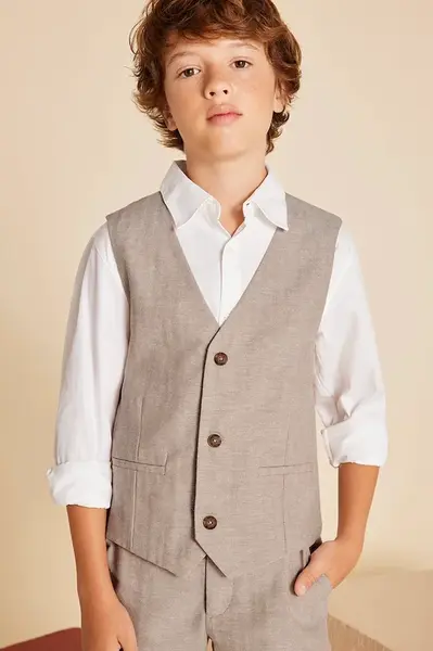 Dětská vesta s příměsí lnu Mayoral