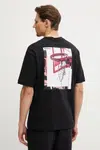 Bavlněné tričko Reebok Classic černá barva, s potiskem, 100218827