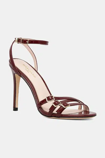 Sandály Guess STRAPPY BUCKLE SANDAL vínová barva, 5GGZ27 7231A