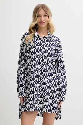 Noční košilka Dkny dámská, tmavomodrá barva, YI30048
