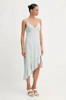 Šaty s příměsí lnu Guess FRANCISCA