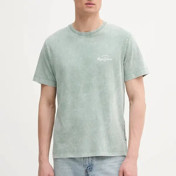 Bavlněné tričko Pepe Jeans pánské, zelená barva, PM509960