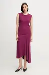 Šaty s příměsí lnu Hoss Intropia fialová barva, midi, 8229107