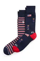 Ponožky Polo Ralph Lauren 2-pack pánské, tmavomodrá barva, 449953664