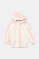 Dětská mikina Guess růžová barva, s kapucí, vzorovaná, J5GQ10 KCRQ0