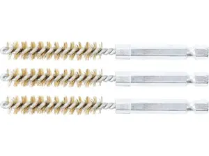 BGS Technic BGS 3078-9-M Mosazné kartáče pr. 9 mm, upínání 1/4", 3 ks (Sada BGS 3078)