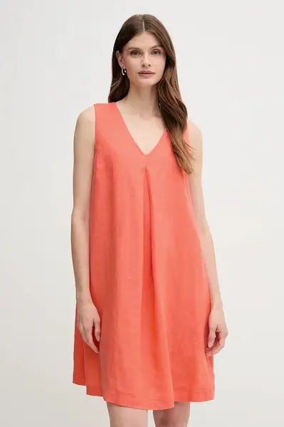 Lněné šaty United Colors of Benetton