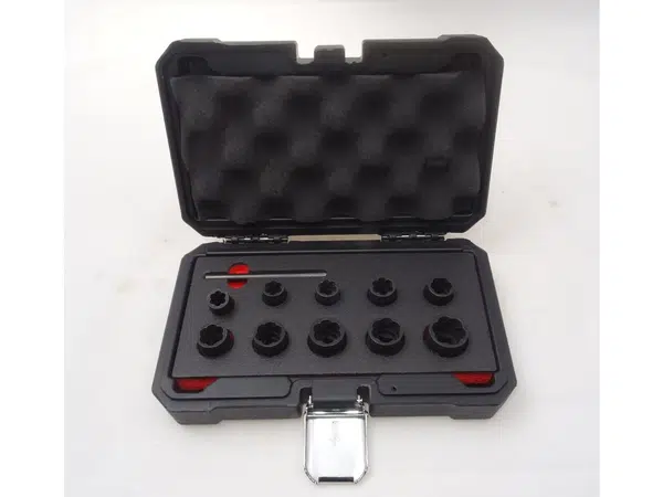 Hlavice na poškozené šrouby 3/8" 9-19 mm, sada 11 dílů - QUATROS QS50928