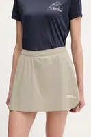 Sportovní sukně Jack Wolfskin Prelight Swift zelená barva, mini, A63787