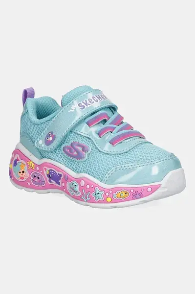 Dětské sneakers boty Skechers PLAY SCENE tyrkysová barva, 303158N