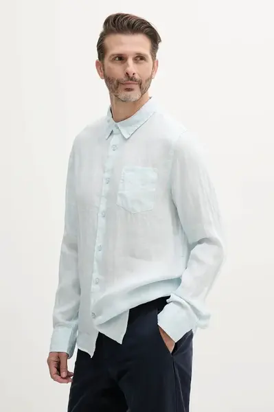 Lněná košile Guess NAPA