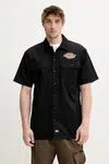 Košile Dickies pánská, černá barva, relaxed, s klasickým límcem, DK0A4XRRBLK1