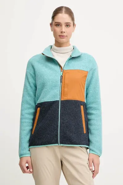 Sportovní mikina Smartwool tyrkysová barva, vzorovaná, SW002966