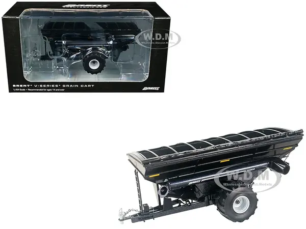 Brent V1300 Grain Cart with Tires Black Metallic 1/64 Diecast Model by SpecCast