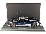 Pagani Utopia Chameleon Metallic and Silver Metallic with DISPLAY CASE Limited Edition to 48 pieces Worldwide 1/18 Model Car by BBR