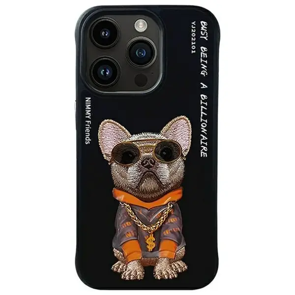 Zadní kryt NIMMY case GLASSES COOL DOG pro Apple iPhone 15 Pro Max, černá