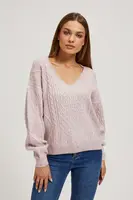 Marisse Pink V-Neck Sweater