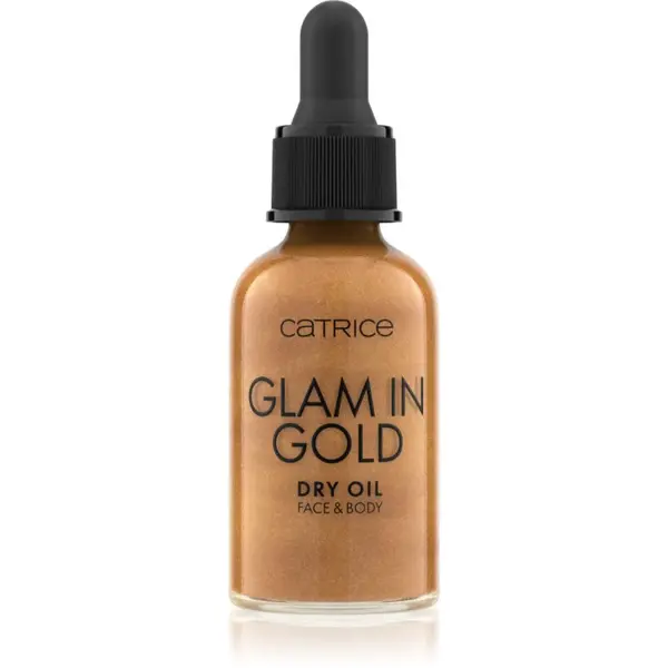 Catrice Glam In Gold Dry Oil trblietavý suchý olej na tvár a telo odtieň 010 Stay Golden! 30 ml