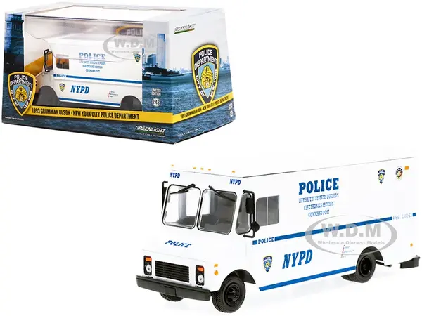 1993 Grumman Olson Van White "Life Safety Systems Division" NYPD "New York City Police Department" 1/43 Diecast Model by Greenlight