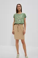 Dámska béžová sukňa L-SC-4007