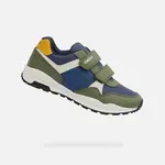 Khaki chlapecké tenisky Geox Pavel - Kluci