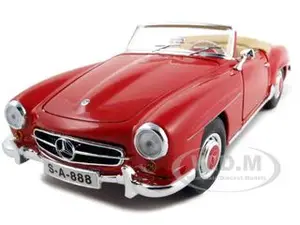 1955 Mercedes Benz 190 SL Red 1/18 Diecast Model Car by Maisto