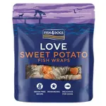 FISH4DOGS Maškrty pre psov rybie závitky s batátou 100 g