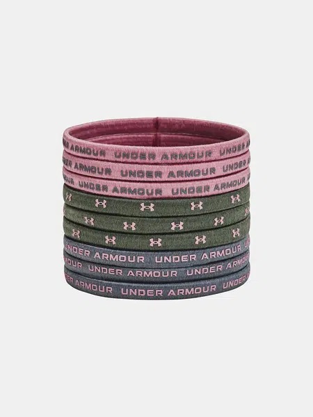 Sada devíti dámských čelenek v růžové a šedé barvě Under Armour