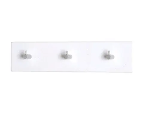 Nástenný vešiak Edmond 3 háčiky, biely lesk%