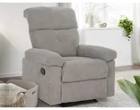 Kreslo Elza, šedá látka, s polohováním%