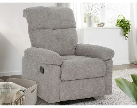 Kreslo Elza, šedá látka, s polohováním%