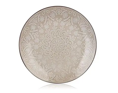 Plytký tanier Shape 27 cm, krajkový vzor%