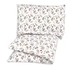 2-dielne bavlnené obliečky - Lúka,béžová/hnedá, 140x200/70x90cm